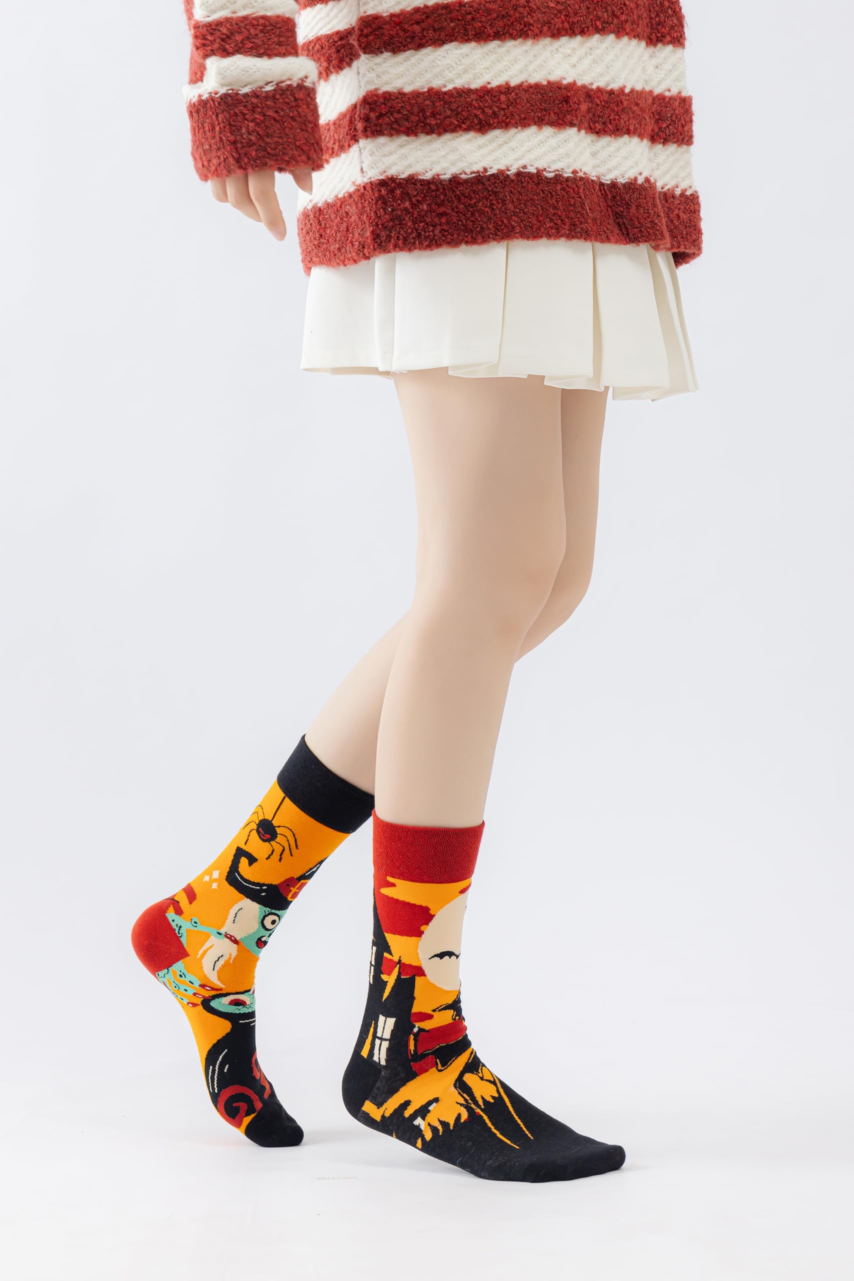 Witch Cute Cotton Crew Socks - Soft Above Ankle Sock Gifts