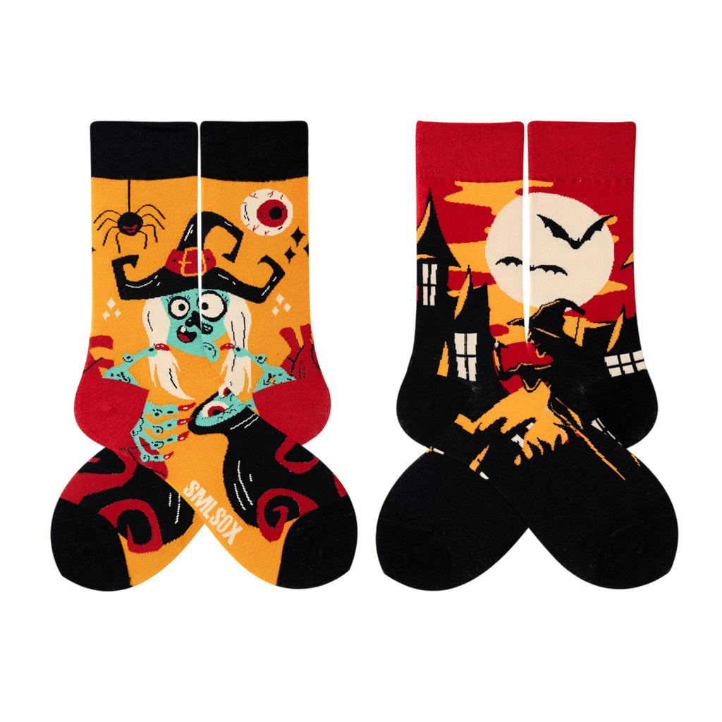 Witch Cute Cotton Crew Socks - Soft Above Ankle Sock Gifts